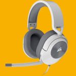 Corsair HS55 Over-Ear Wired Gaming Headset - White