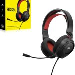 אוזניות בצבע אדום CORSAIR HS35 V2 SPARK