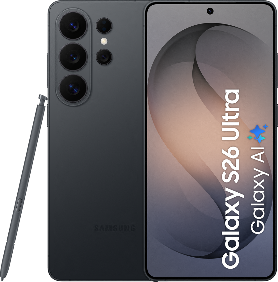 1772827626_sm-s948-galaxys26ultra-front-log.png Samsung Galaxy S26 Ultra 12GB+512GB Black (SM-S948B/DS) - 1 Year Official - الصورة 1