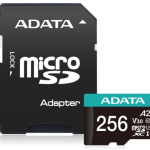 כרטיס זיכרון עם מתאם Pro Micro SDHC UHS-I בנפח של 256GB מבית Adata