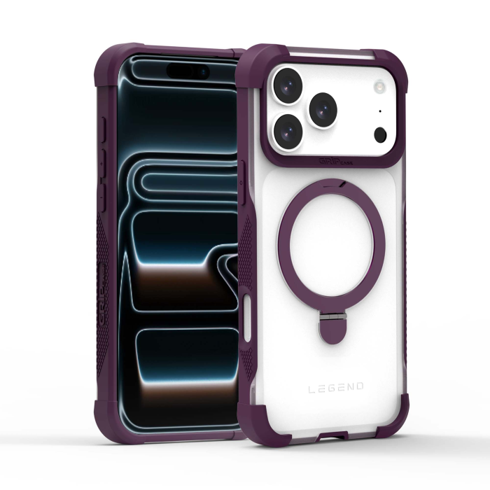 1790758814_7290120609457.png Grip Case Legend Magsafe iP 18 PM Clear/Cherry - Image 1