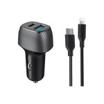מ.רכב מהיר QC18W+PD25W כבל MIR C to C