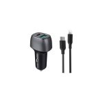 מ.רכב מהיר QC18W+PD25W+כבל MIR IPHONE to C