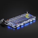 מקלדת גיימינג מכנית אלחוטית GravaStar Mercury K1 Pro כסוף
