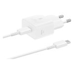 מטען קיר מהיר Samsung Super Fast Travel Charger 25W + כבל USB Type-C - צבע לבן
